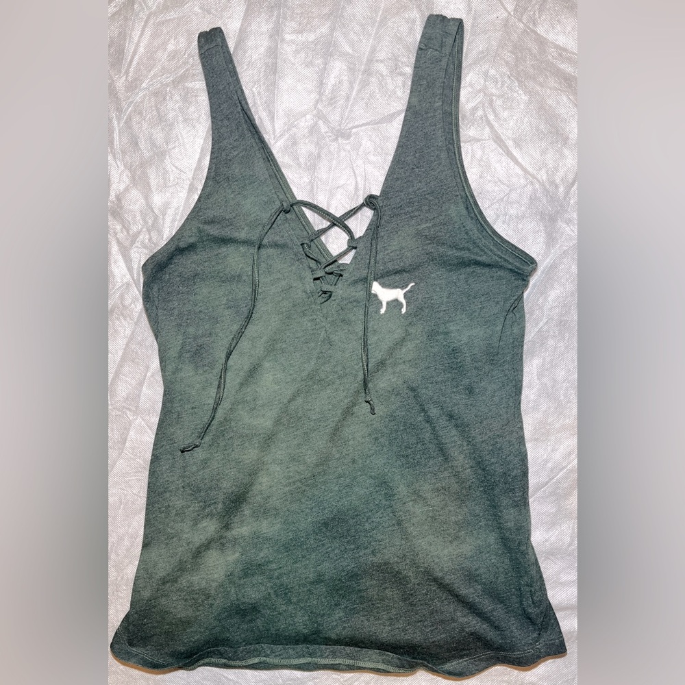 Victoria’s Secret Pink lace up tank top